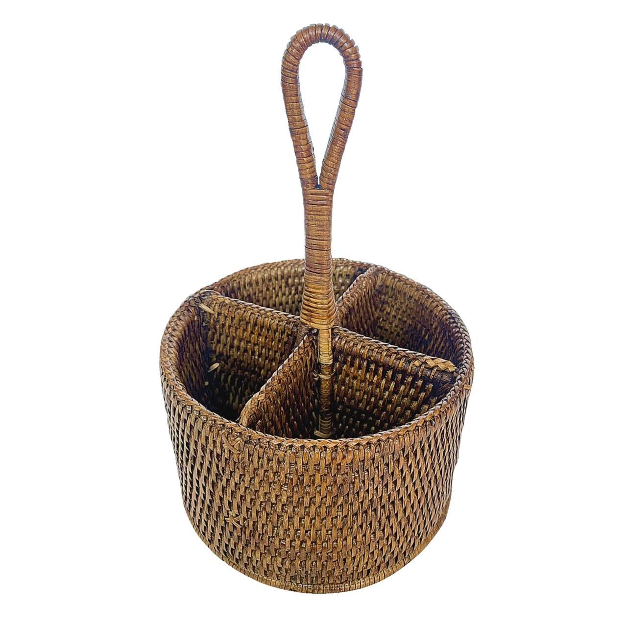 Radici - Condiment Holder 7 7/8 in 5 1/8 in-H Rattan Honey Brown
