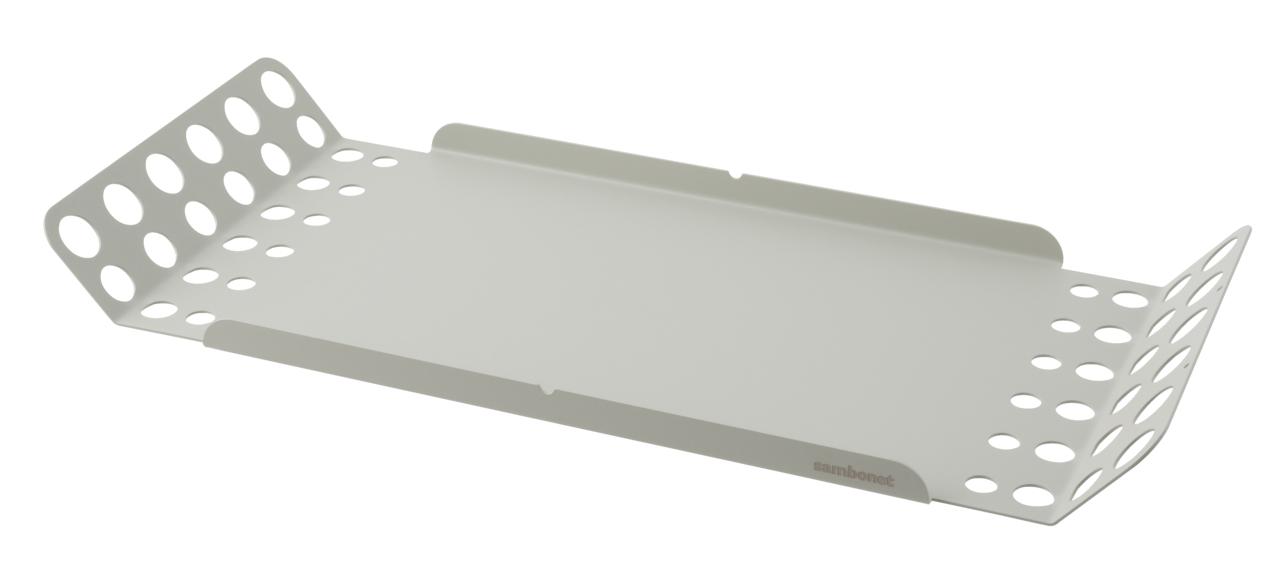 Tray Large 18 1/4 x 8 1/8" 1 1/2 " H S/Steel Grey Painted