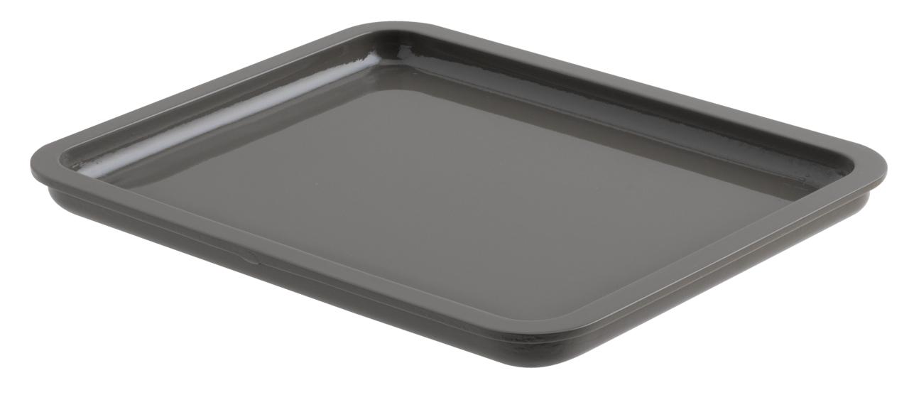 Tray/Insert large 12 1/4 x 8 1/8 " H S/Steel Grey Lacquer