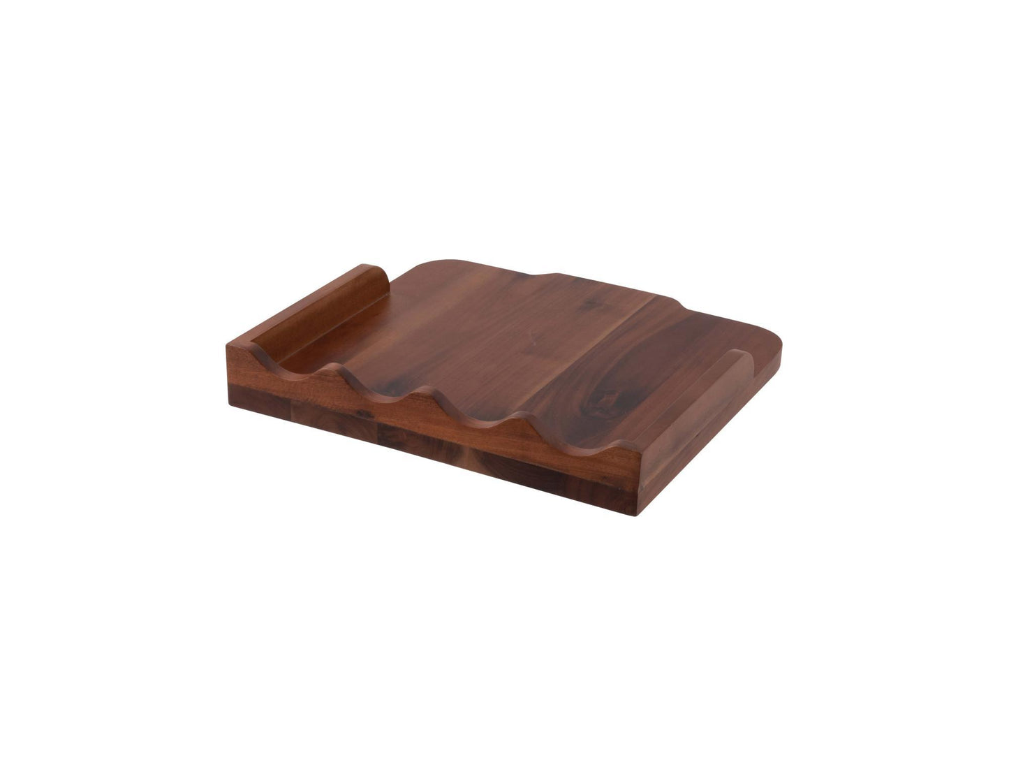 Tower Shelf Wave Shaped 10 5/8" x 10 3/8" Acacia Wood