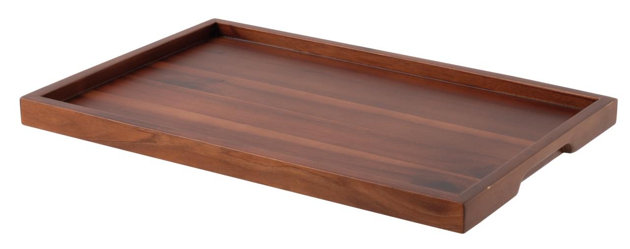 Tray 16 1/8" x x 10 1/2" x 1 1/4" H S/Steel Brown