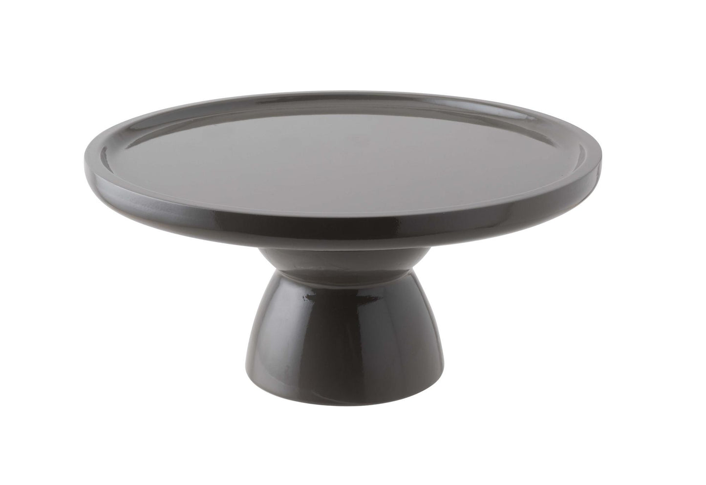 Stand 5 1/2" D, 5 1/2" H S/Steel Dark Grey Lacquer