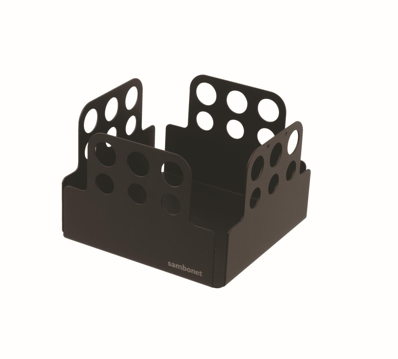 Napkin Holder Small 5 7/8" x 5 7/8" x 3 7/8" H S/Steel Black Painted