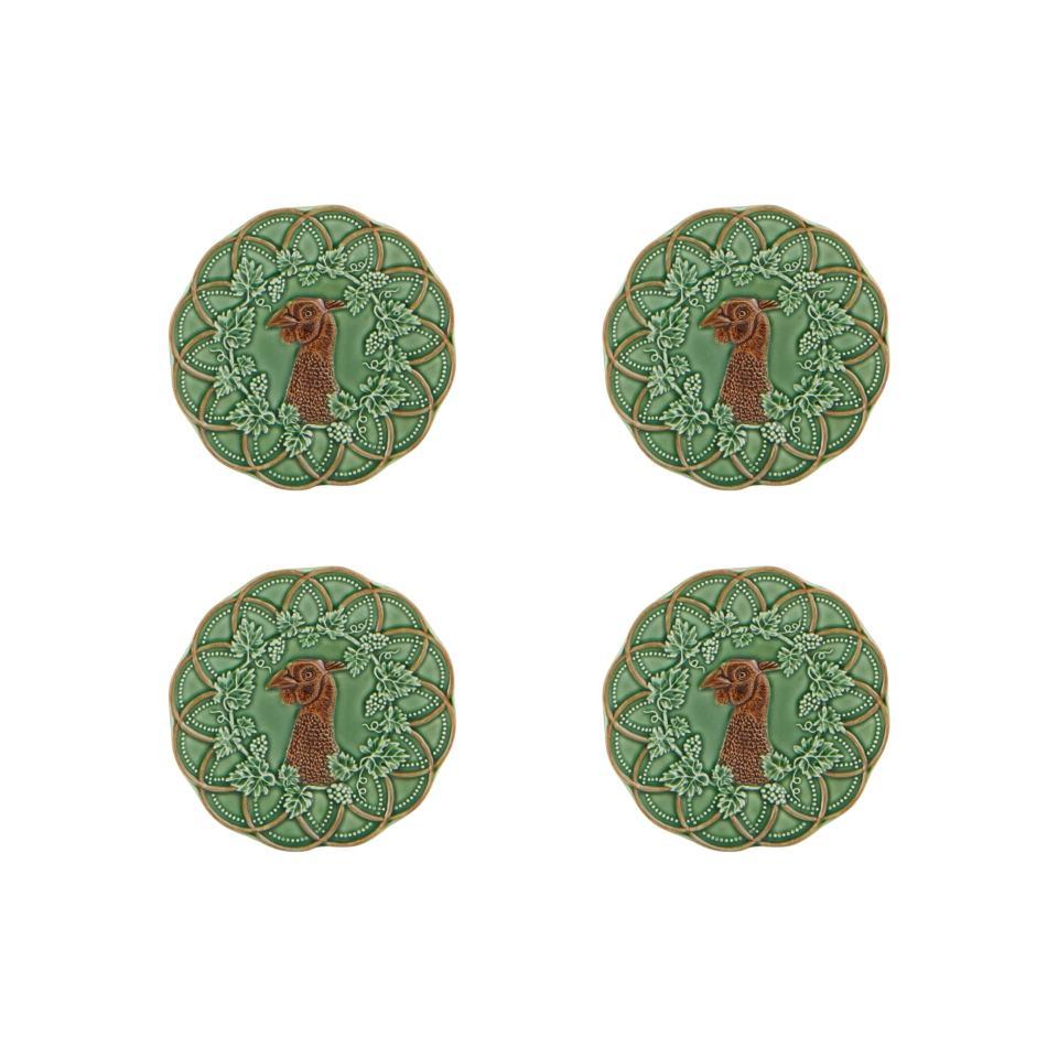Bread and Butter Plate Pheasant, Set of 4