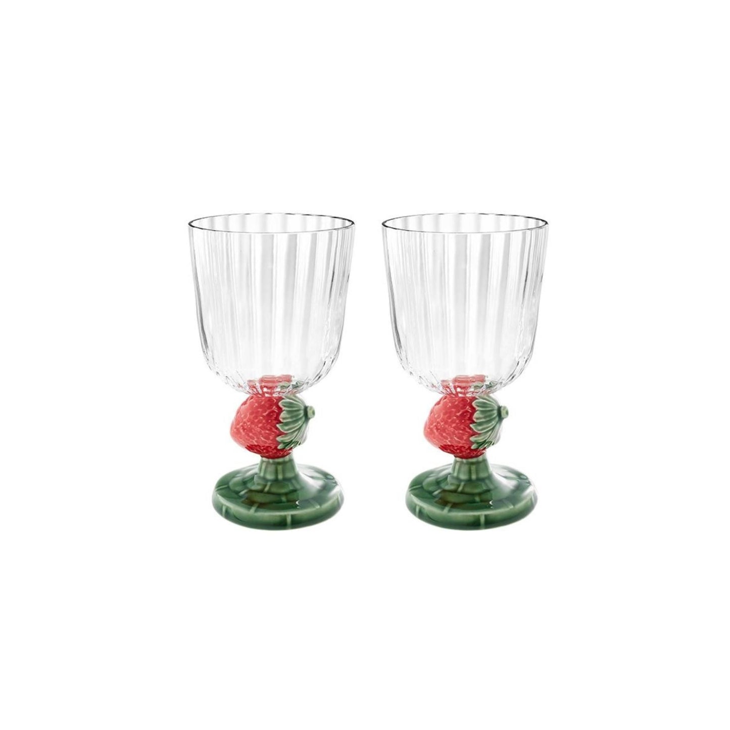 Goblet Strawberries Stem, Set of 2