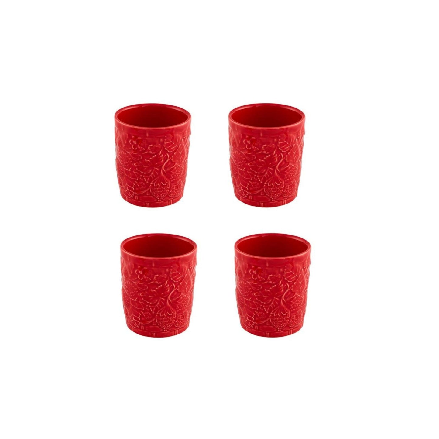Old Fashion Tumbler Strawberries, Set of 4