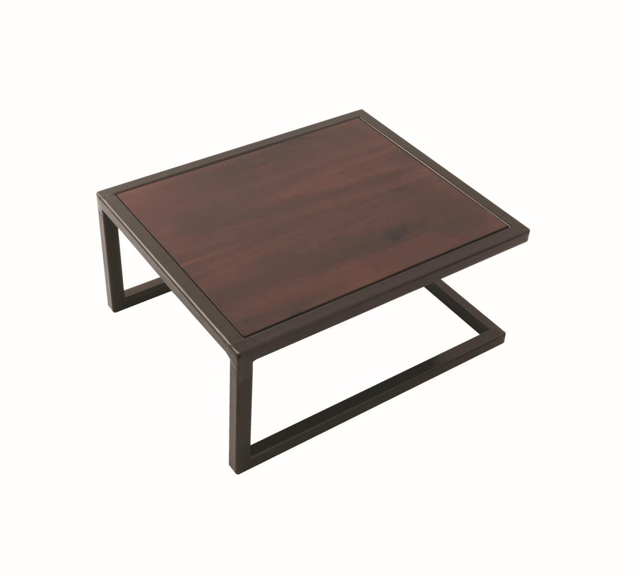 Buffet Frame/Riser Small 6 1/4" H Metal/Acacia Wood
