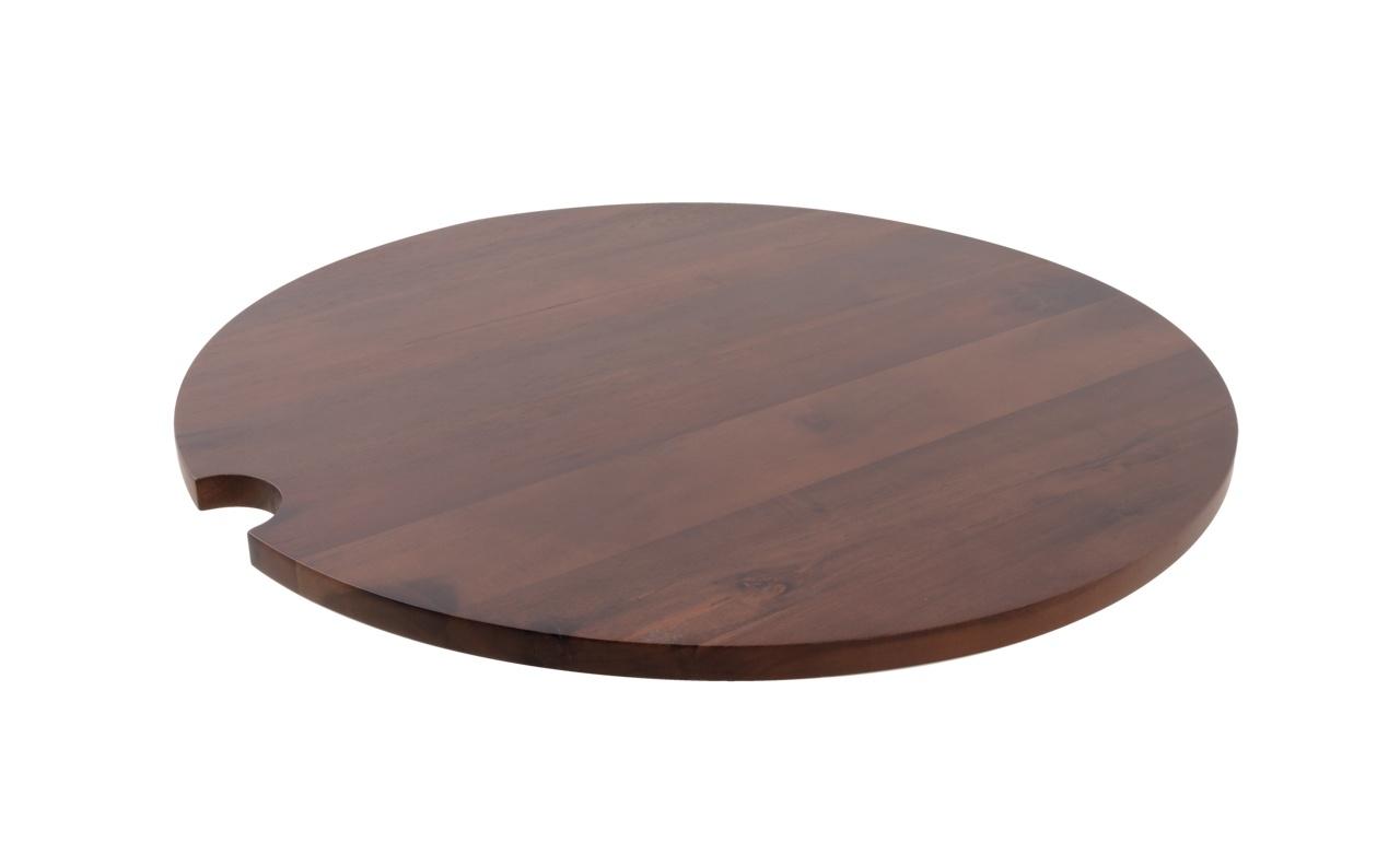 Lid 15 3/4" x 5/8" H Acacia Wood