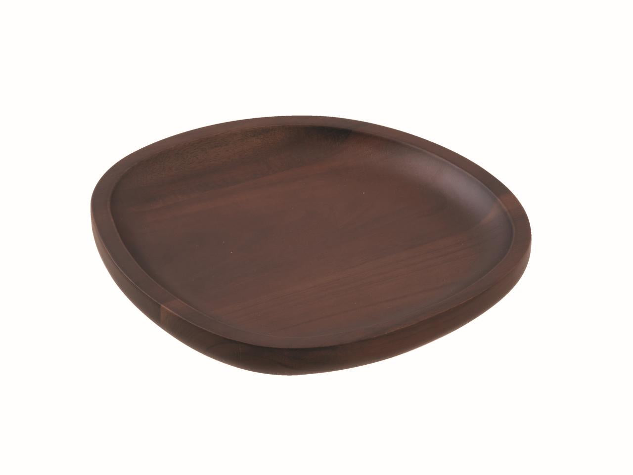 Small Plate 7 1/8" x x 7 1/8" x 3/4" H Acacia Wood