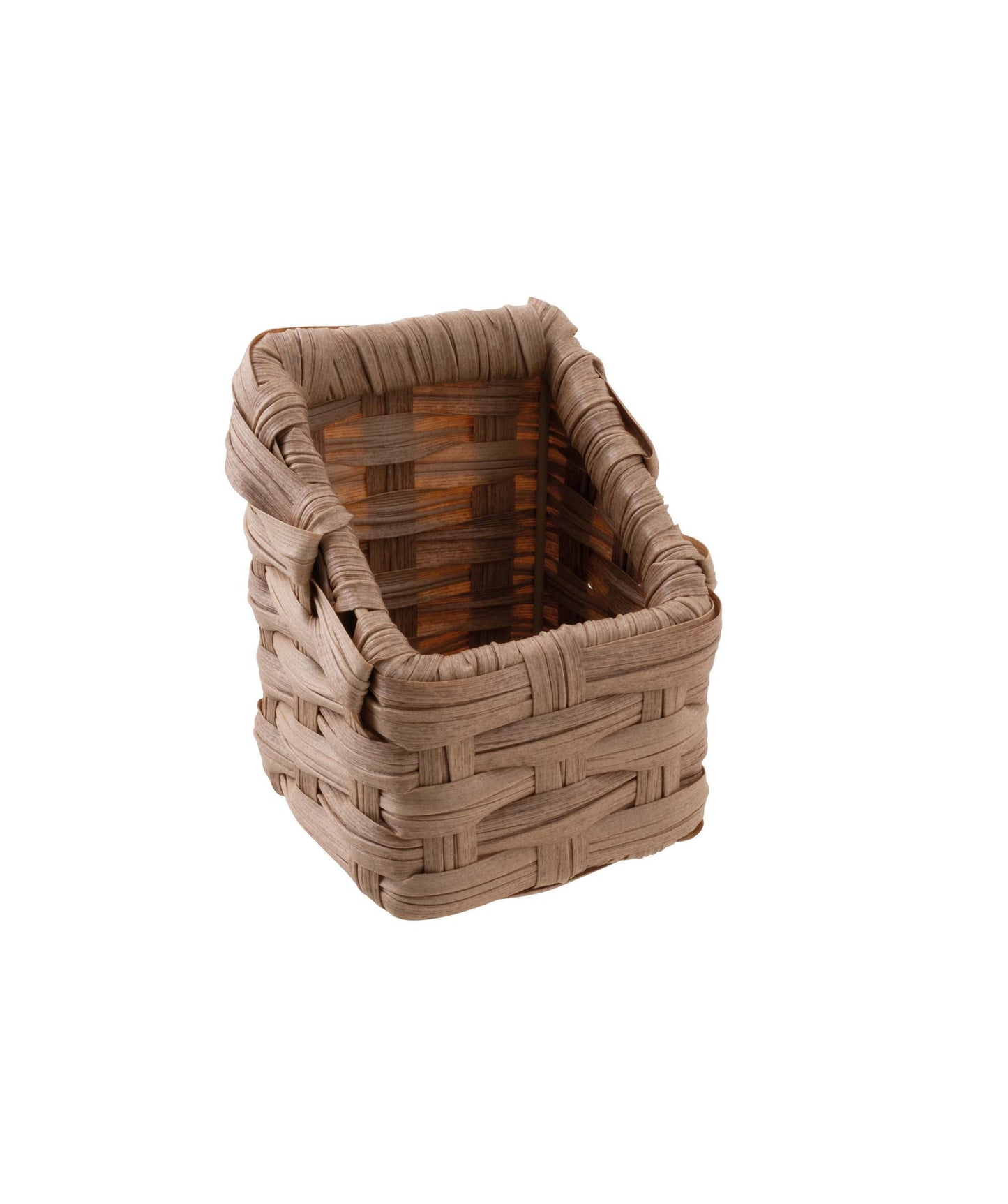 Container Tilted 4 3/8" x 4 3/8" x 5 1/2" H Acacia Wood