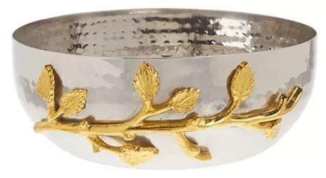 Golden Vine Hammered Salad Bowl 6.5 by Leeber
