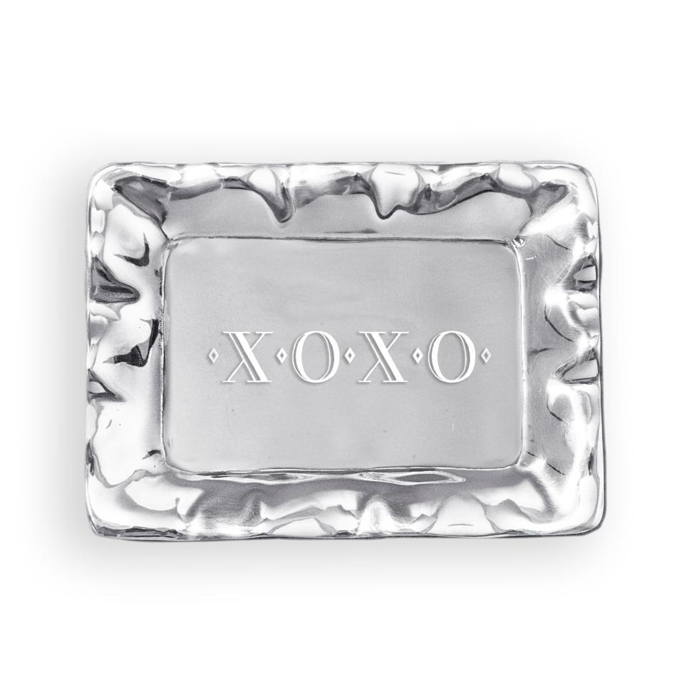 Vento Rectangular Engraved Tray "XOXO"