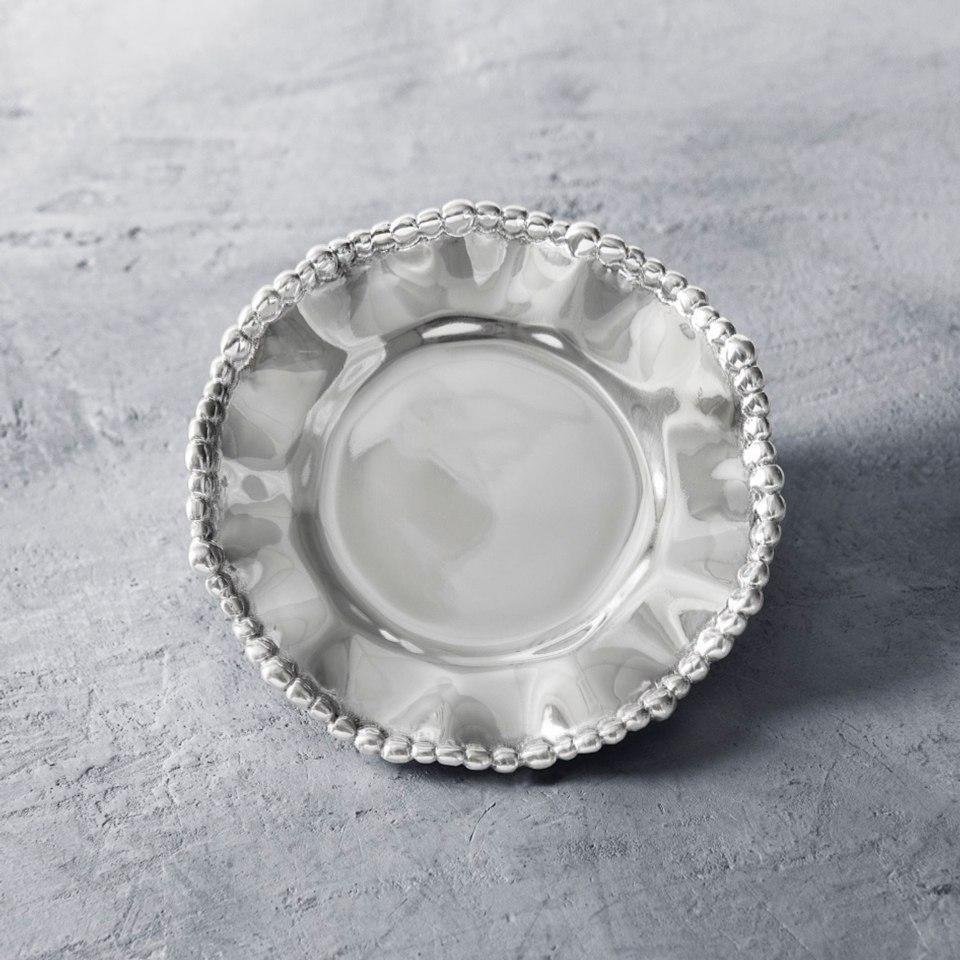 Organic Pearl Plain Round Wine Plate