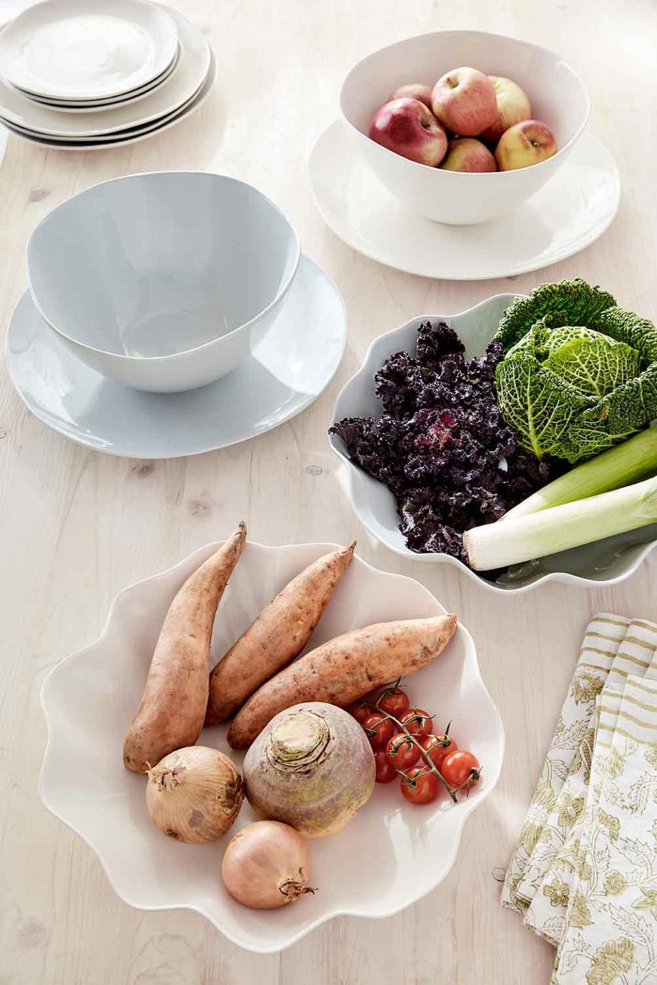 Serving Bowl 13" - Floret Grey