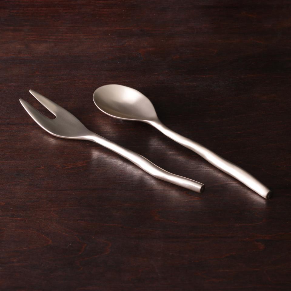 Maia Salad Servers (Gold)