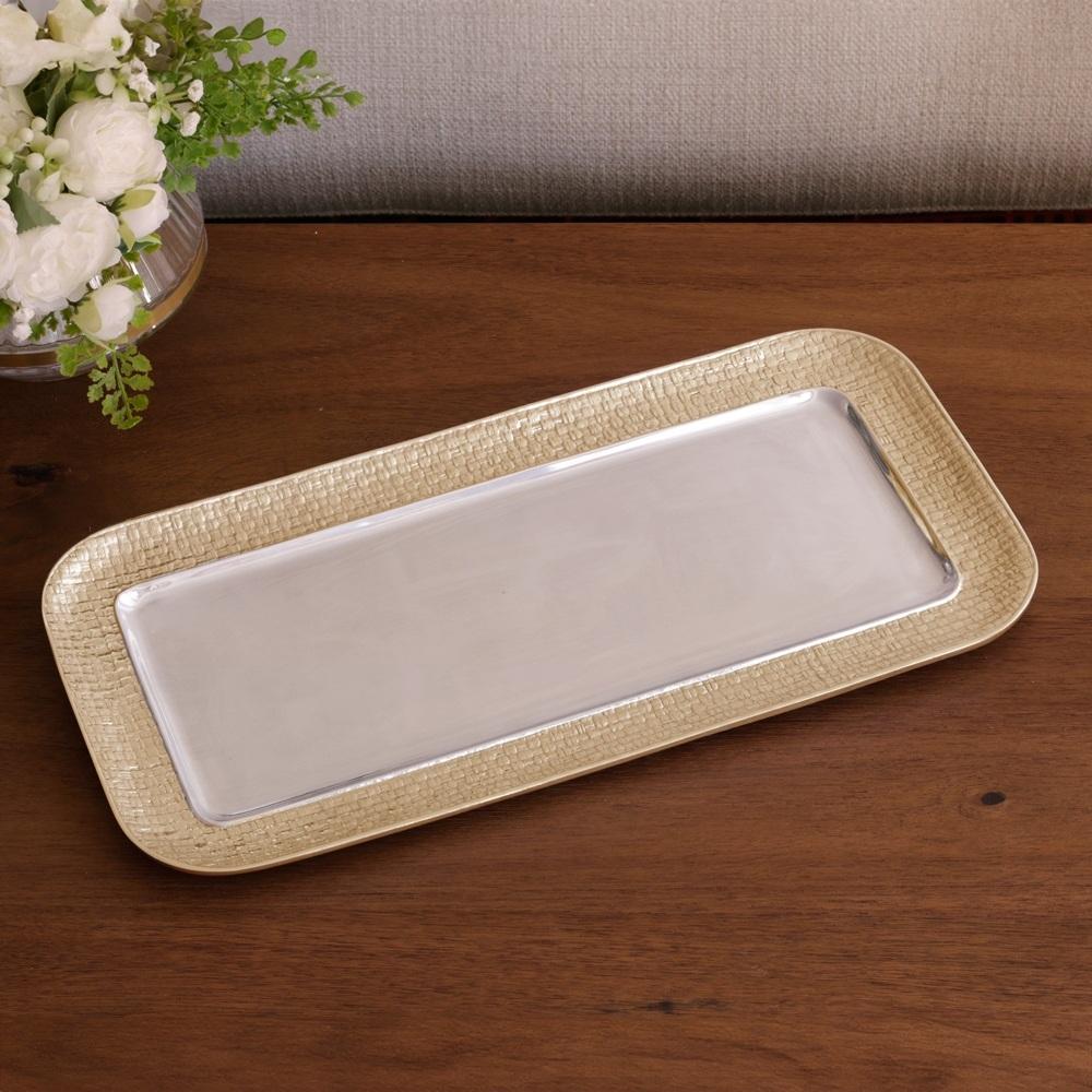 Nassau Long Rectangular Tray (Silver and Gold)