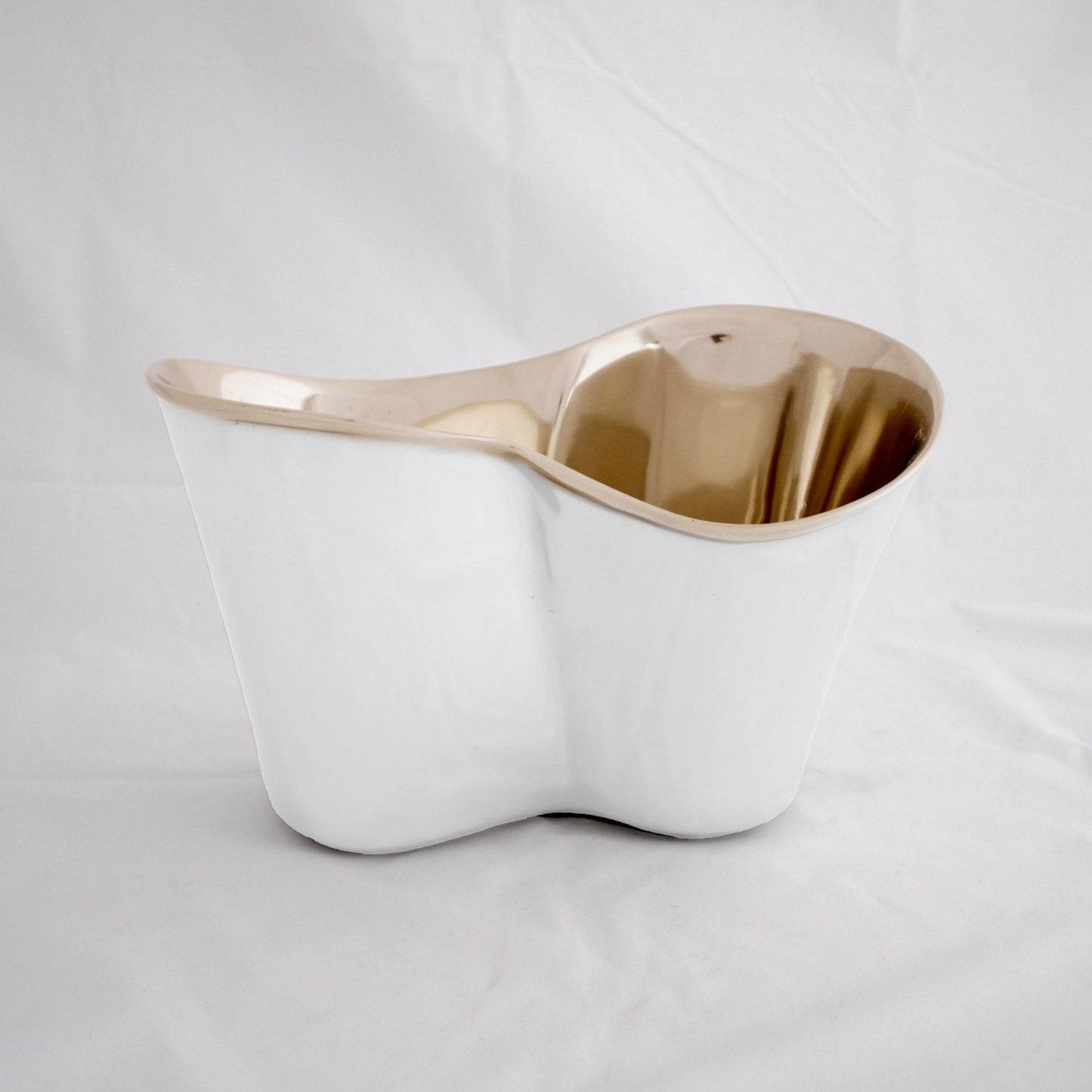 Double Ice Bucket (White and Gold)