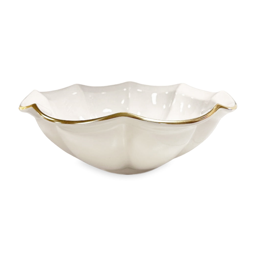 Devon Large Bowl (Cream and White)