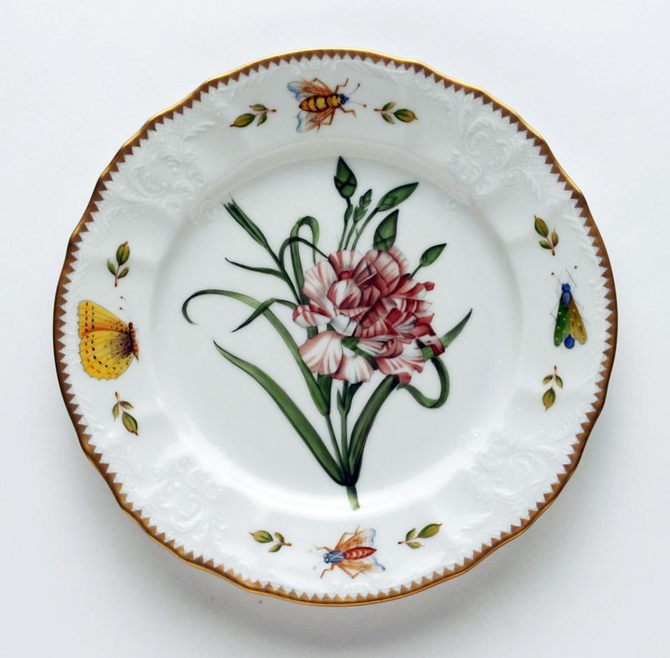 Pink Carnation Salad Plate