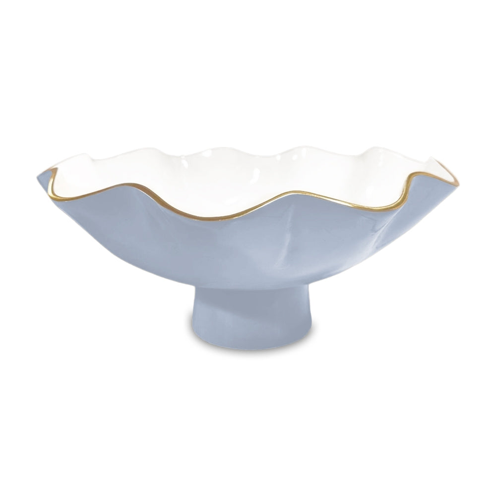 Carola Large Pedestal (Periwinkle and White)