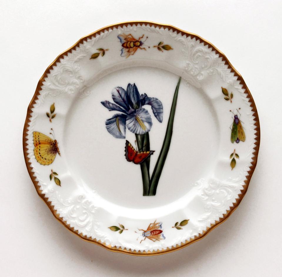 Blue Iris Salad Plate