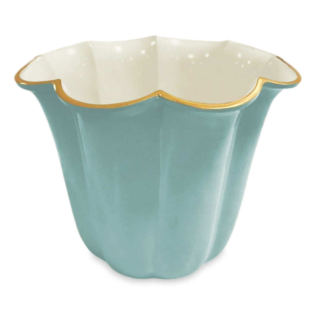 Devon Large Ice Bucket (Turquoise and White)