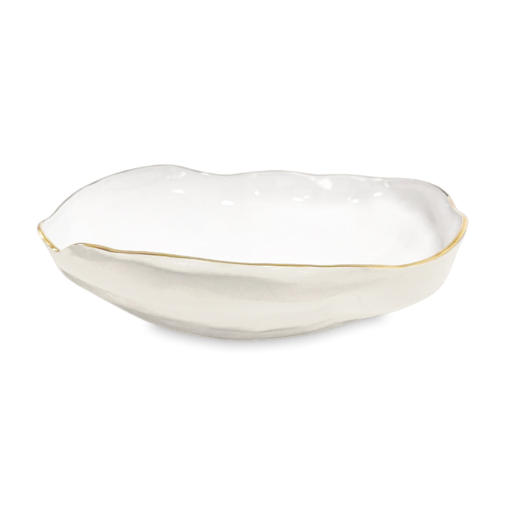 Nuevo Large Bowl (Cream and White)