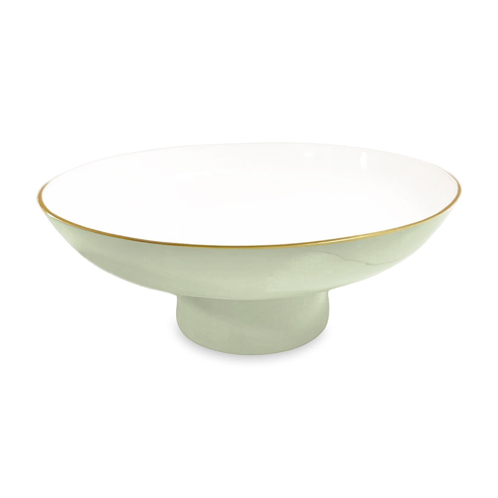 Carnaval Medium Pedestal (Pistachio and White)