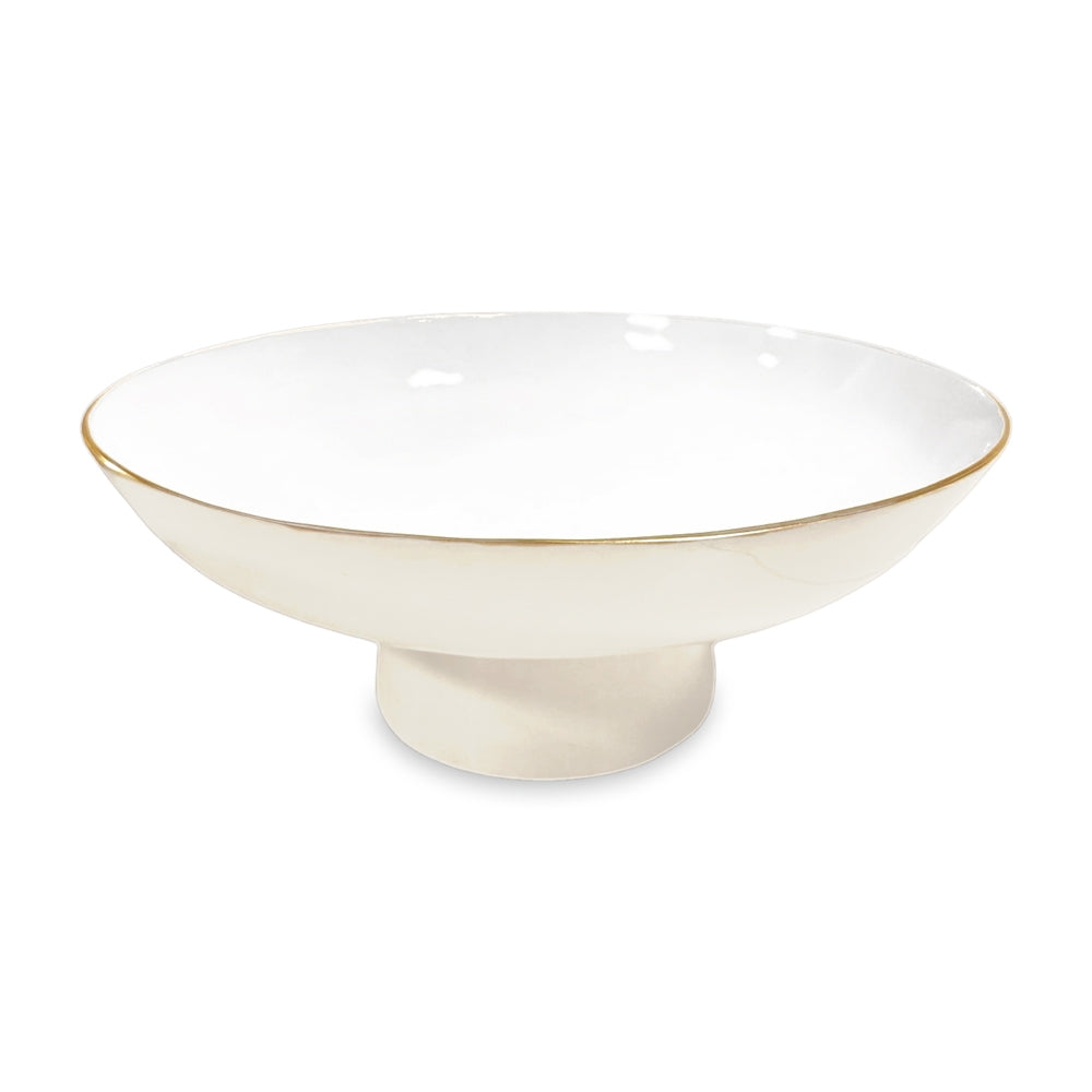 Carnaval Medium Pedestal (Cream and White)