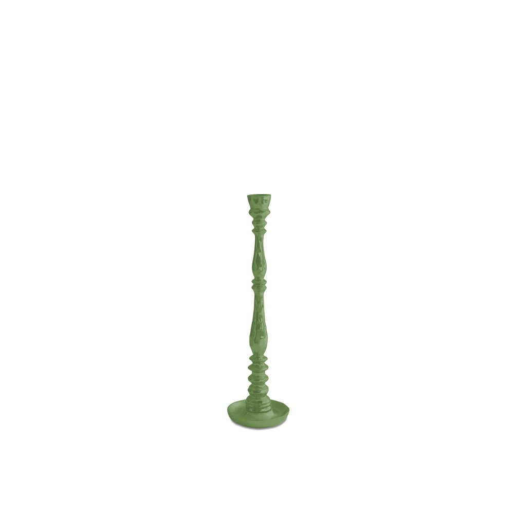 Crosby Small Candlestick Holder (Leaf Green)