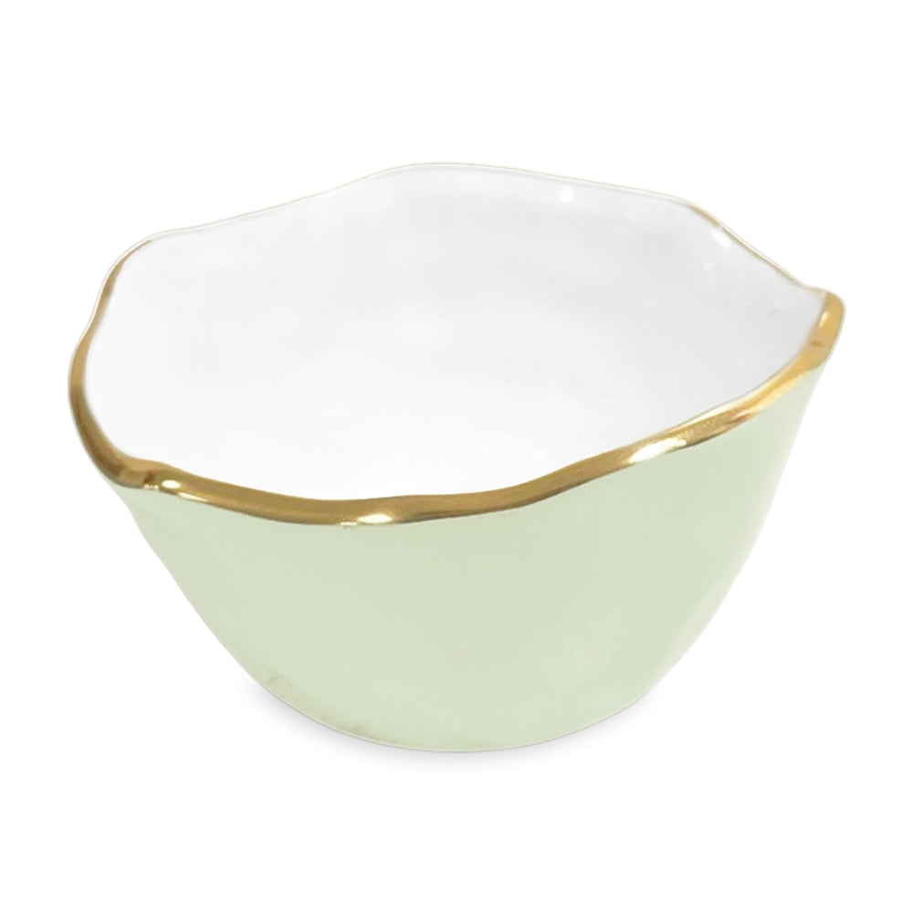 Osaka Small Bowl (Pistachio and White)