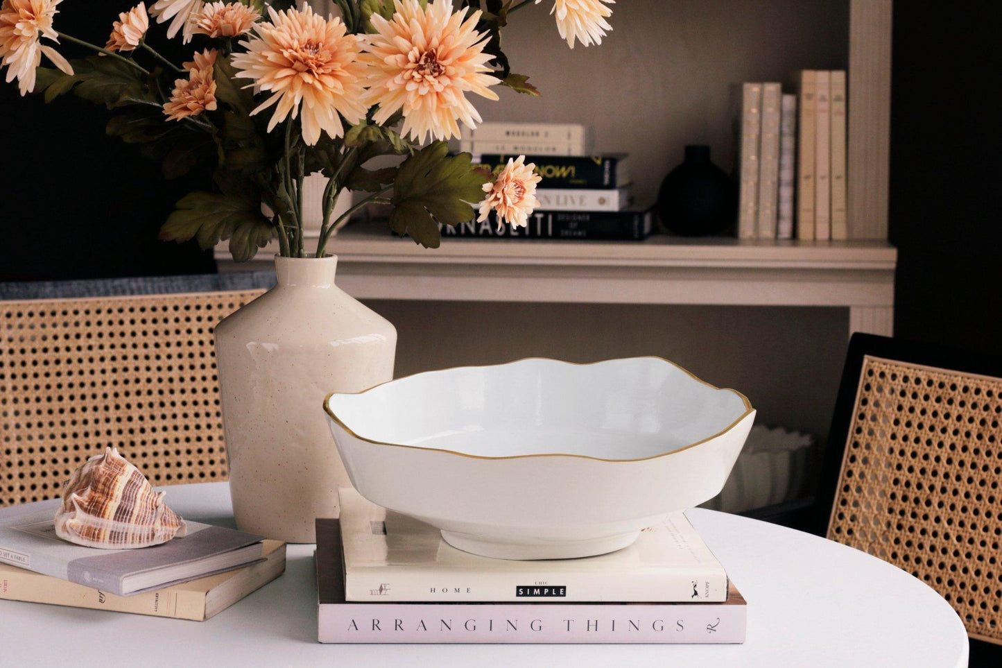 ENCANTO Dakota Medium Bowl (Cream and White)