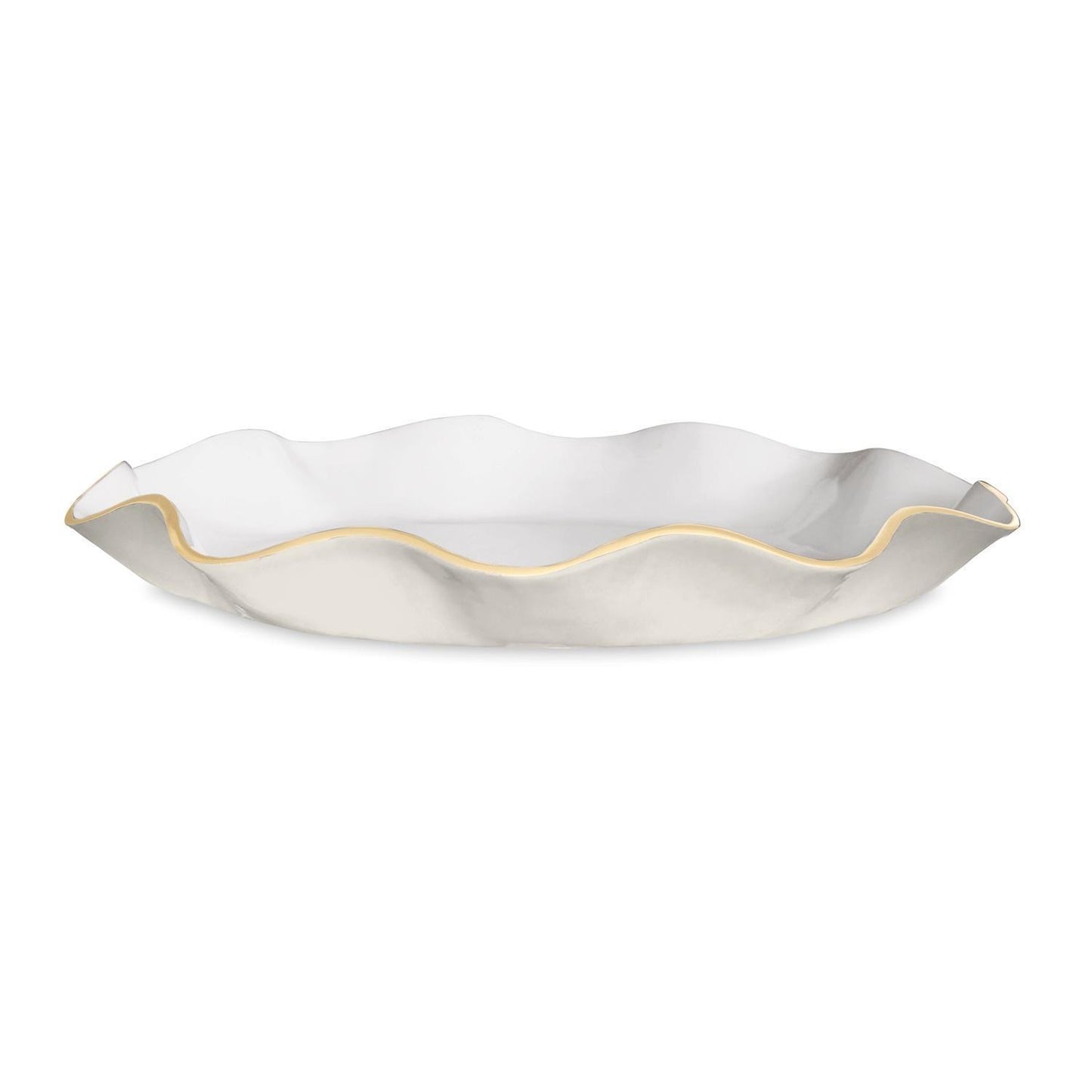 ENCANTO Carola Large Round Platter (Cream and White)