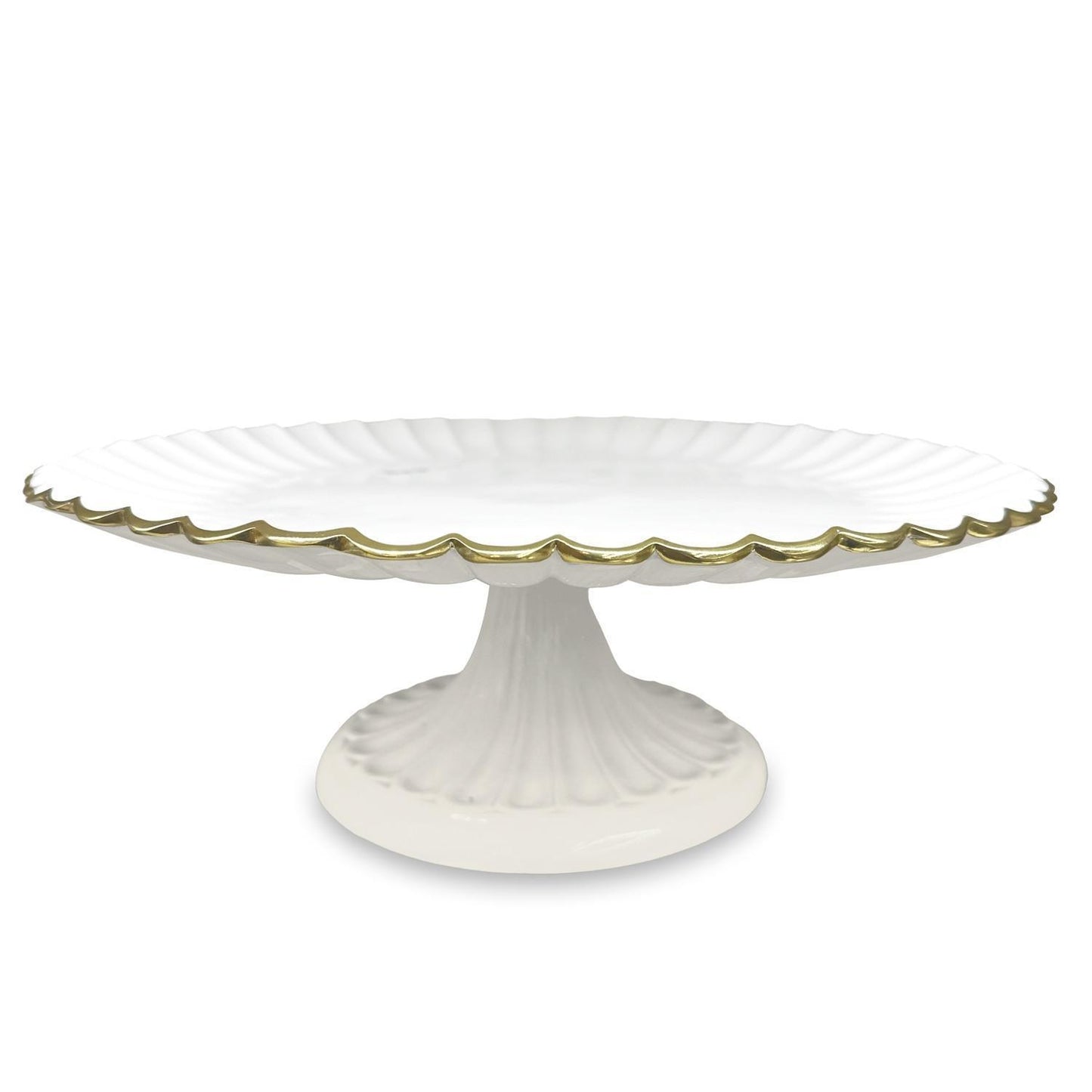 ENCANTO Vienna Pedestal Cake Plate (Cream and White)