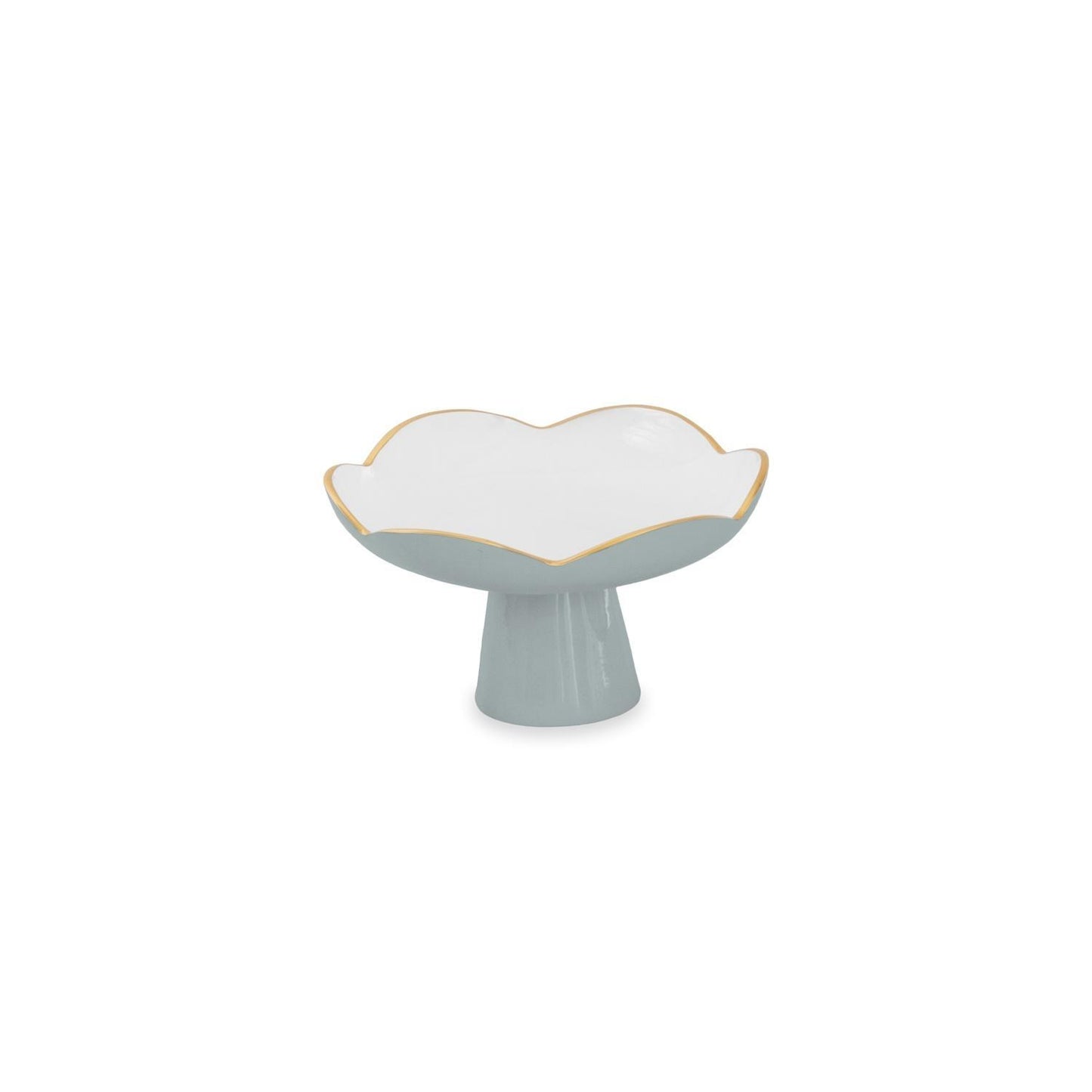 ENCANTO Amelia Small Pedestal (Slate and White)