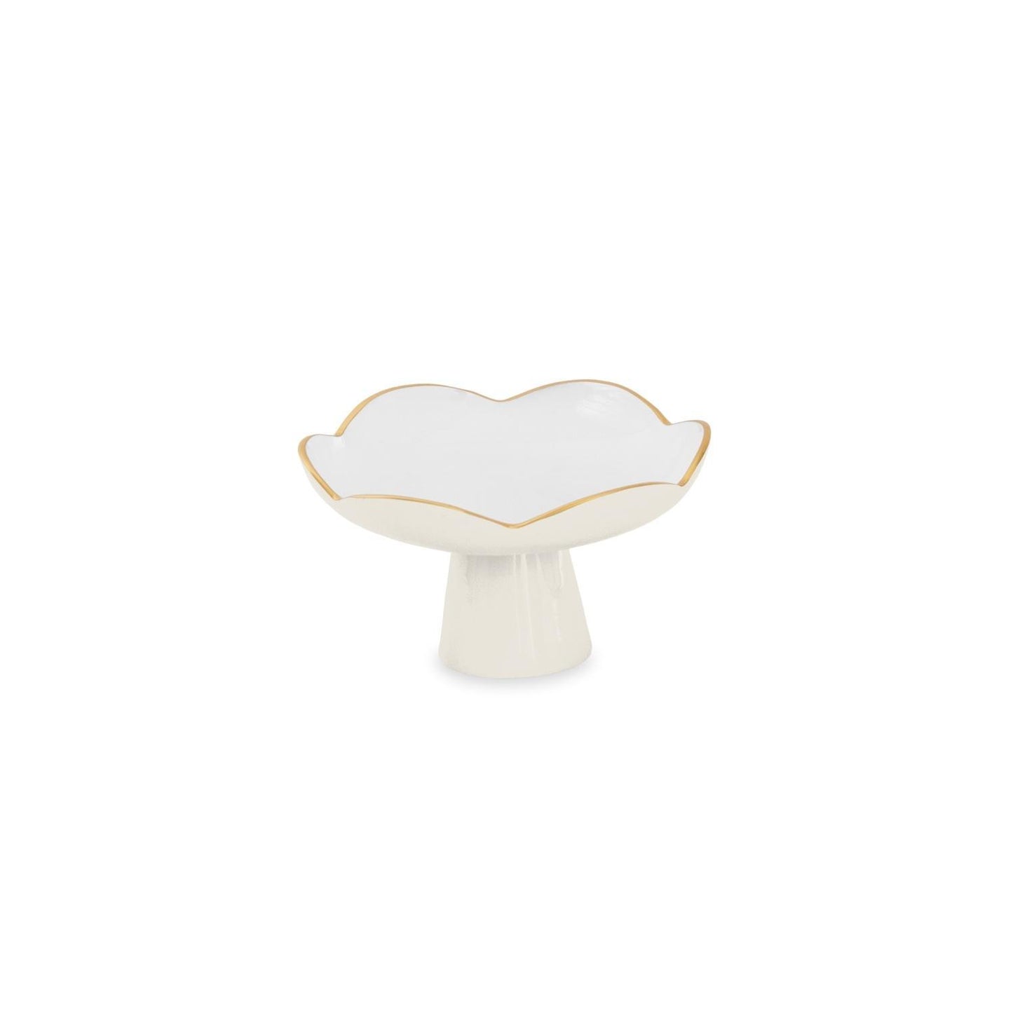 ENCANTO Amelia Small Pedestal (Cream and White)