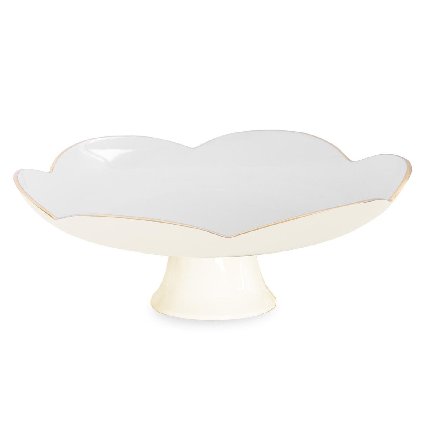 ENCANTO Amelia Pedestal Cake Plate (Cream and White)