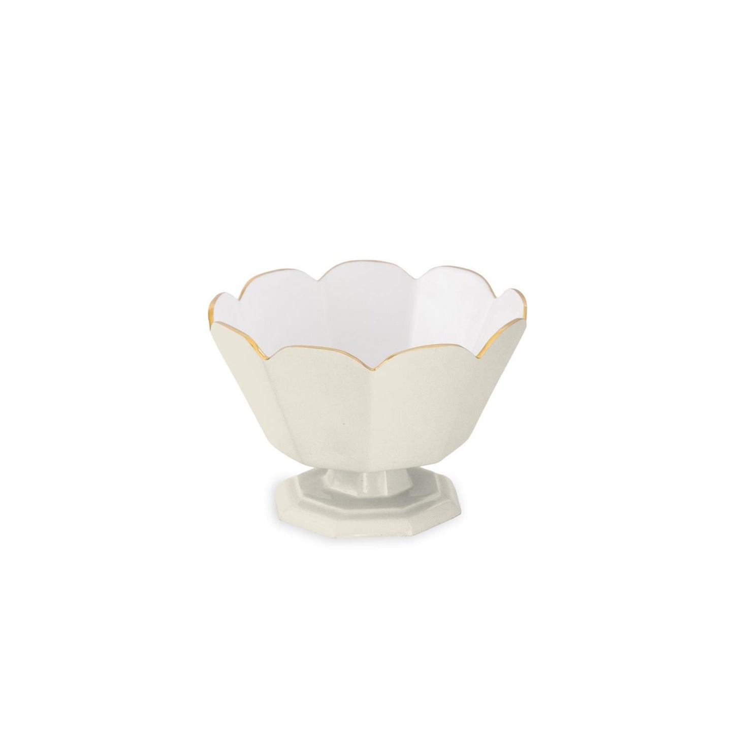 ENCANTO Vintage Faceted Pedestal (Cream and White)