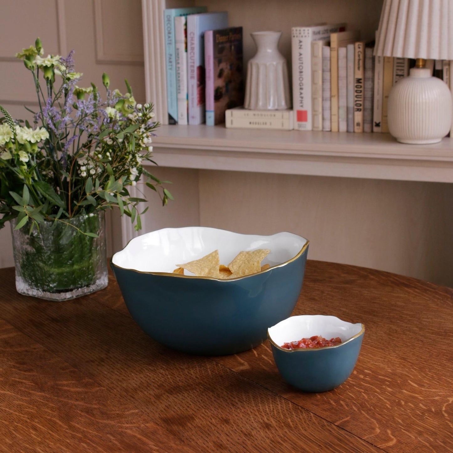ENCANTO Osaka Large Bowl (Midnight & White)