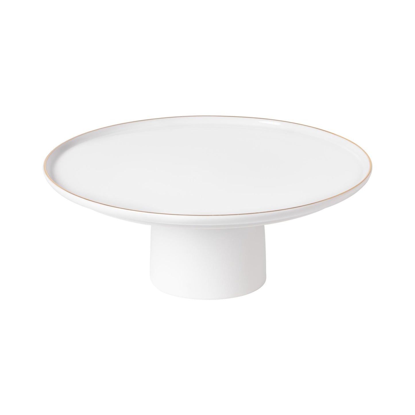 Footed plate, White-gold