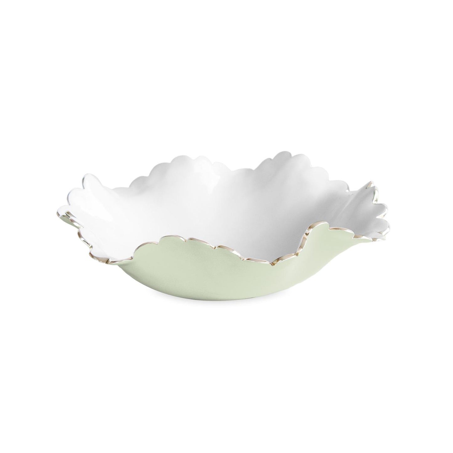 Colette Medium Bowl (Pistachio and White)