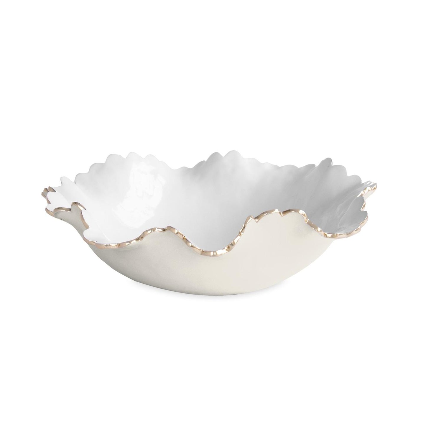 Colette Large Bowl (Cream and White)