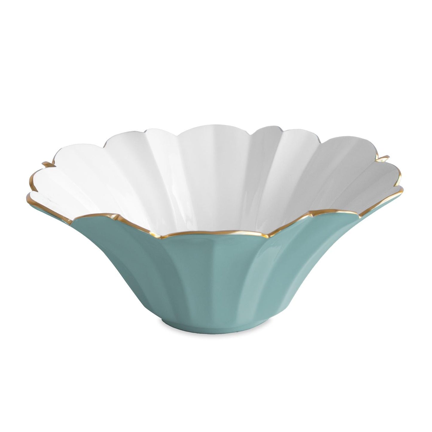 Avril Large Bowl (Turquoise and White)