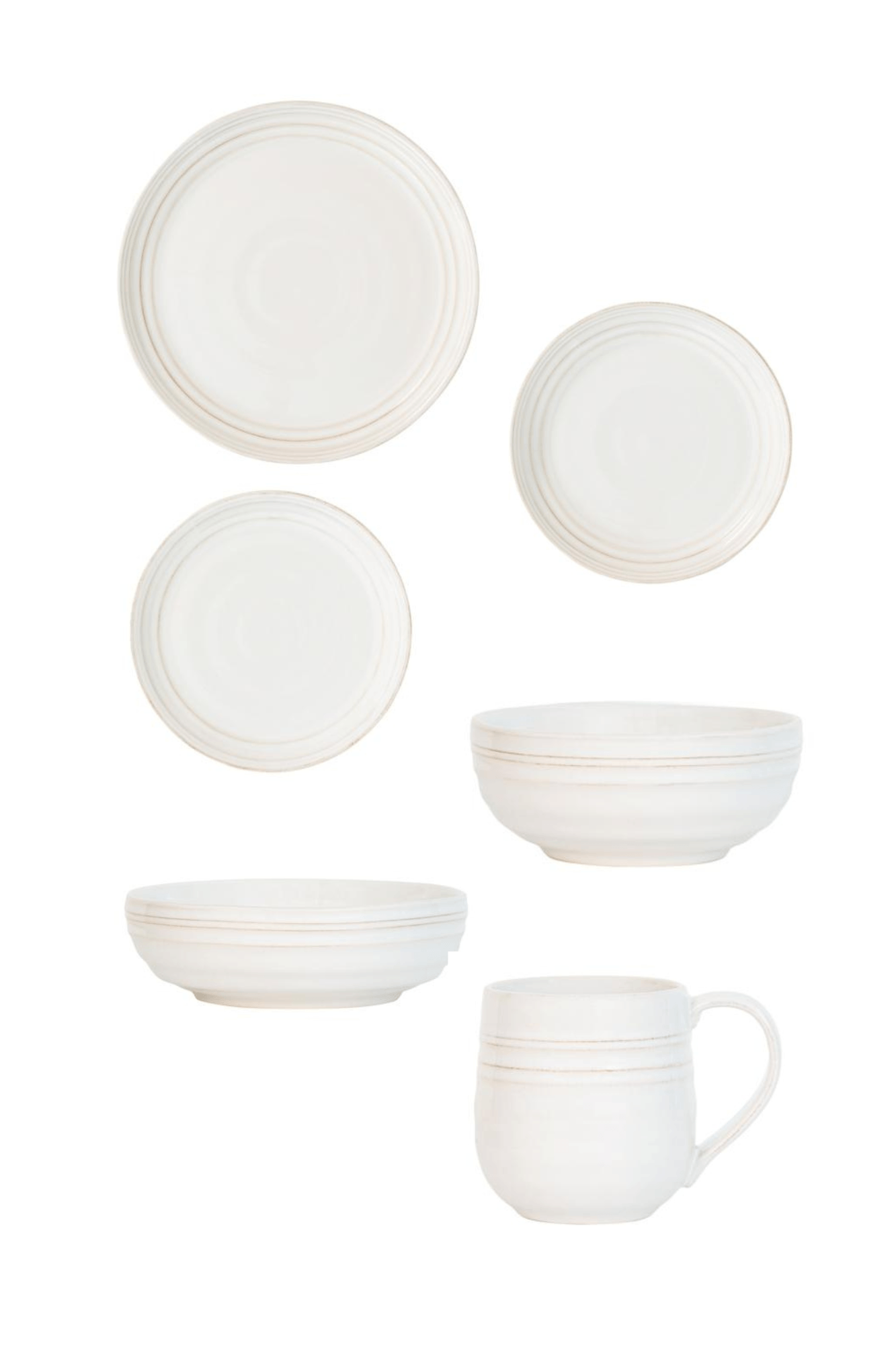 Bilbao White by Juliska Six Piece Place Setting