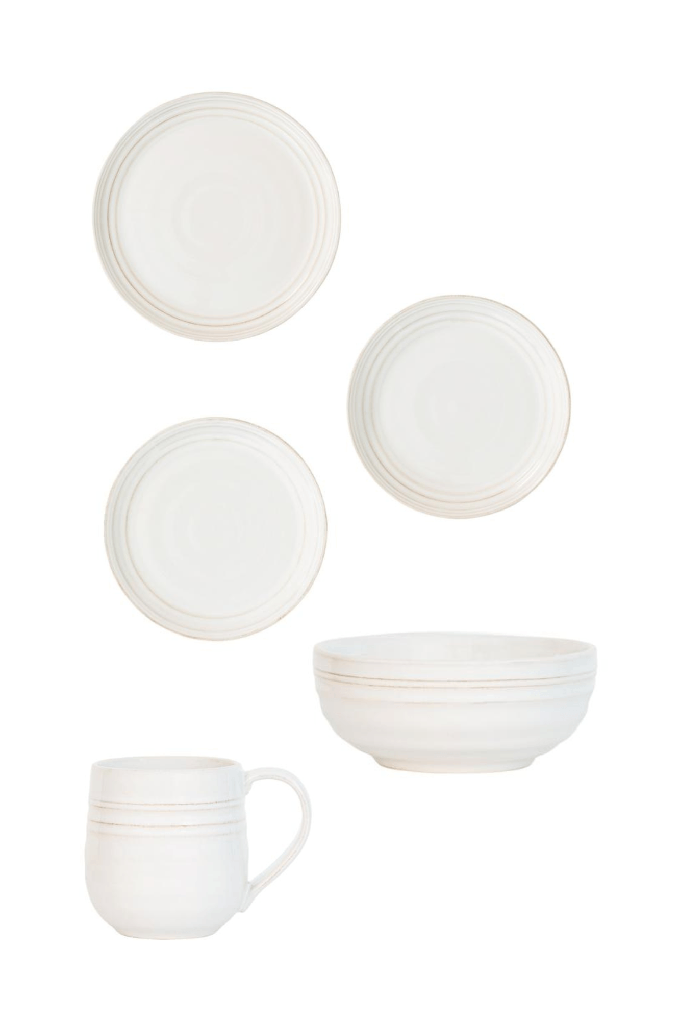 Bilbao White by Juliska Five Piece Place Setting