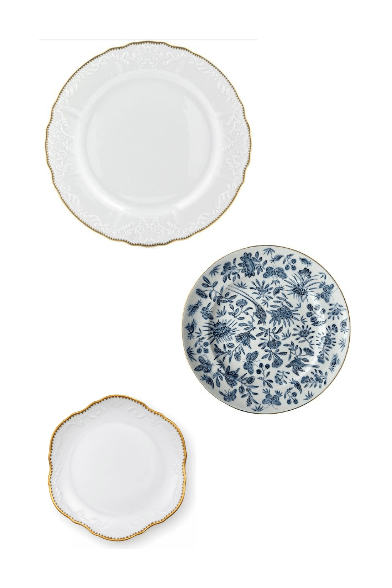 Simply Anna by Ann Weatherley w/ Sacred Bird & Butterfly by Mottahedeh Three Piece Place Setting