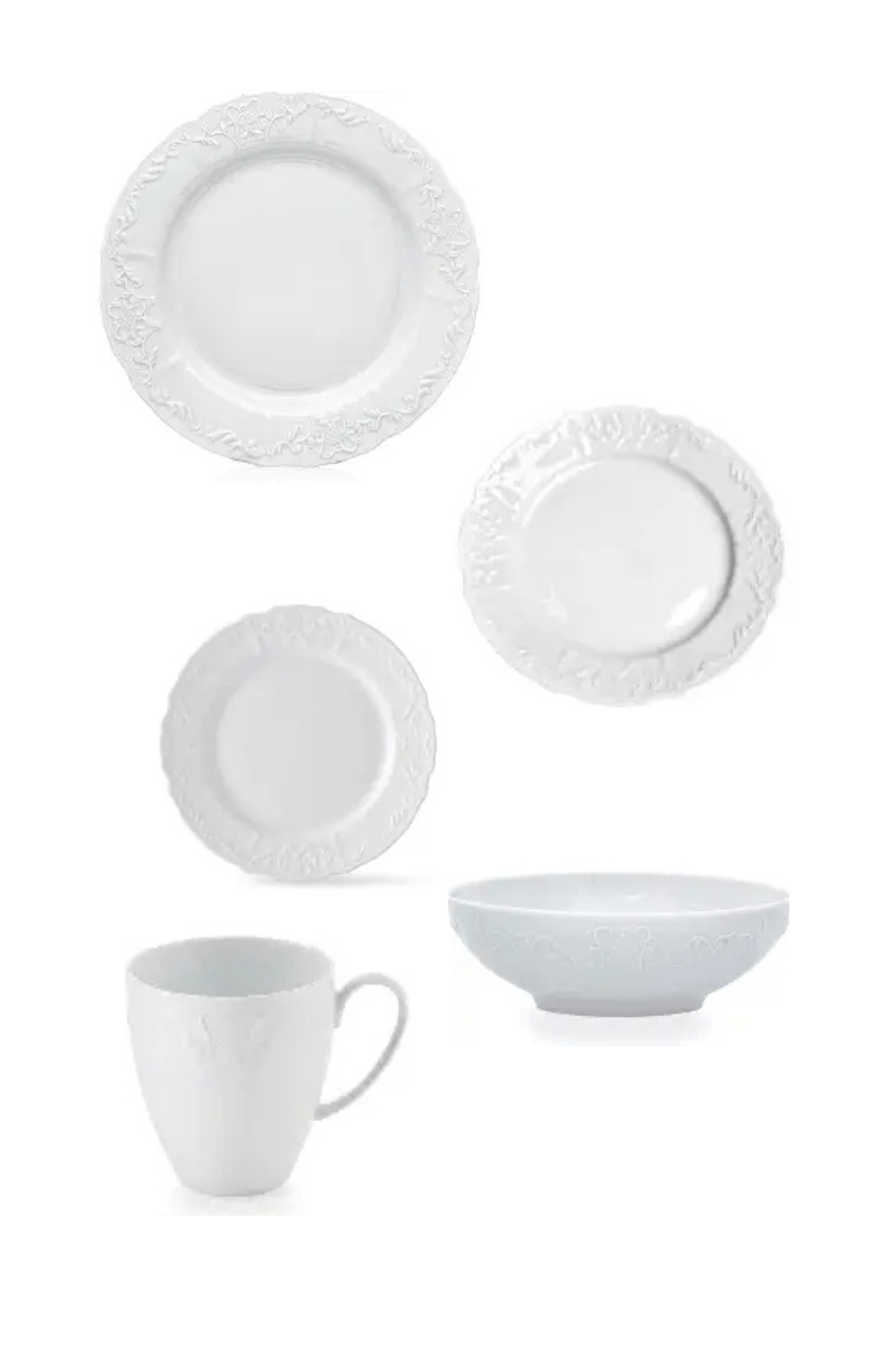 Simply Anna White by Anna Weatherley Five Piece Place Setting