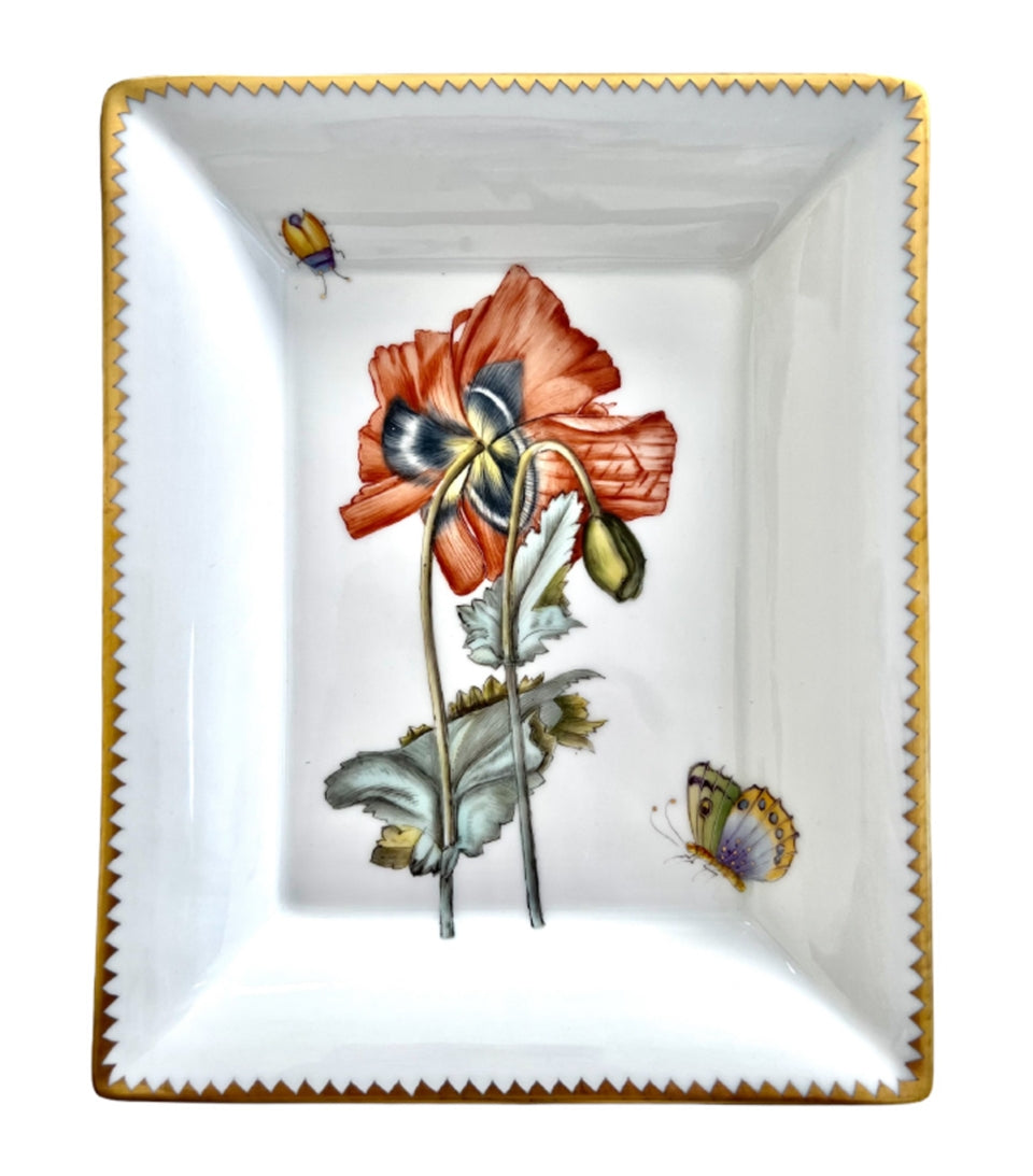 Red Poppy Flower Tray