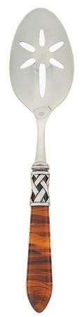 Antique Tortoiseshell Slotted Serving Spoon