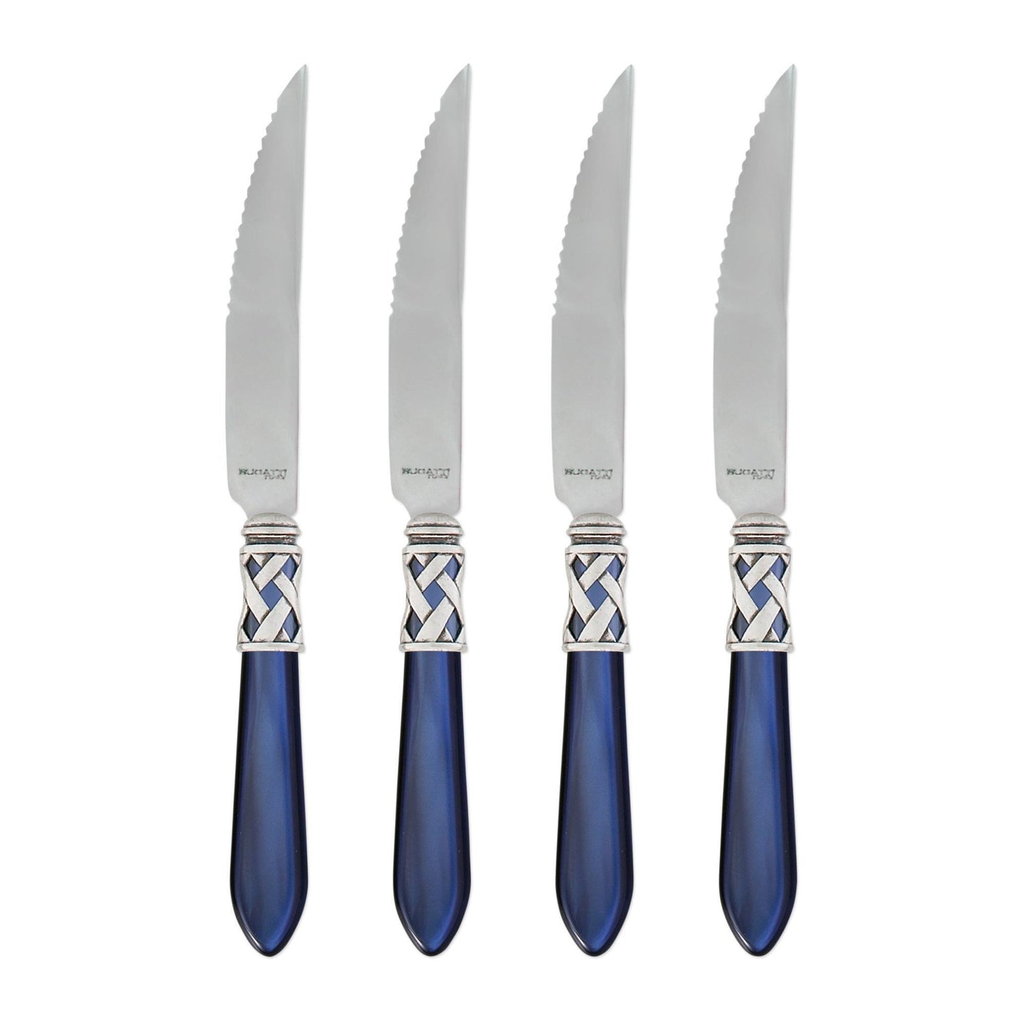 Antique Blue Steak Knives - Set of 4